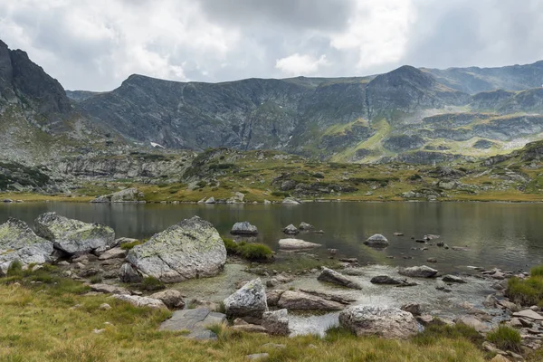 Дивовижний Пейзаж Trefoil Озеро Семи Рильський Озер Rila Mountain Болгарія — стокове фото