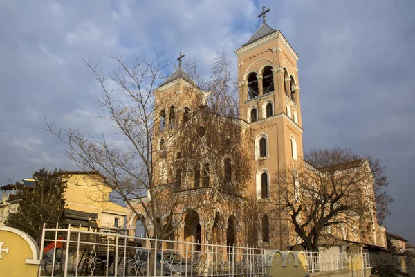 Rakovski Bulgária Dezembro 2013 Vista Pôr Sol Igreja Católica Romana — Fotografia de Stock