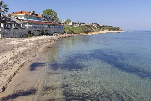 Nea Fokea Kassandra Greece March 2019 Panorama Town Nea Fokea — Stock Photo, Image