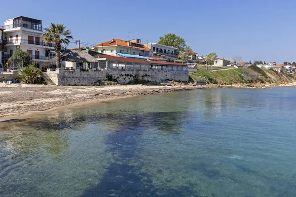 Nea Fokea Kassandra Greece March 2019 Panorama Town Nea Fokea — Stock Photo, Image