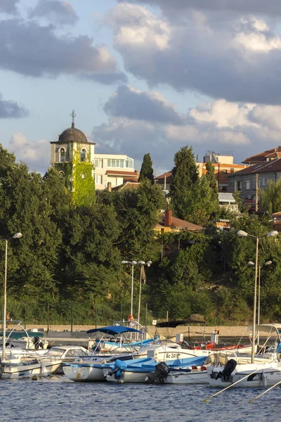 Chernomorets Bulharsko Srpna 2018 Úžasné Slunce Přístavu Černomorets Burgas Burgasu — Stock fotografie