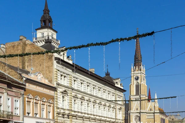 Novi Sad Vojvodina Serbia Noviembre 2018 Ayuntamiento Centro Ciudad Novi — Foto de Stock