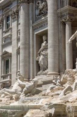Rome, İtalya - 23 Haziran 2017: Roma, İtalya, Trevi Çeşmesi (Fontana di Trevi) görünümünü şaşırtıcı