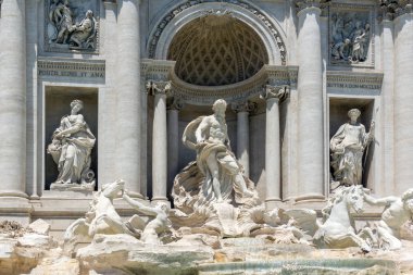 Rome, İtalya - 23 Haziran 2017: Roma, İtalya, Trevi Çeşmesi (Fontana di Trevi) görünümünü şaşırtıcı