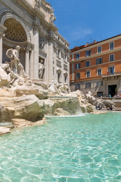 意大利罗马 2017 神奇的特雷维喷泉 Fontana Trevi 在意大利罗马市 — 图库照片
