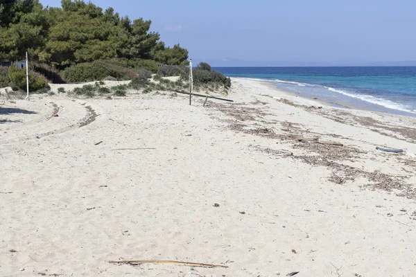 Panorama Xenia Golden Beach Península Kassandra Chalkidiki Macedônia Central Grécia — Fotografia de Stock