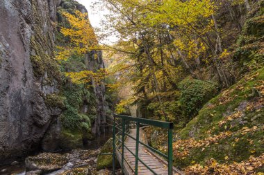 Devin nehir geçidinin muhteşem manzarası, Rodop Dağları, Bulgaristan