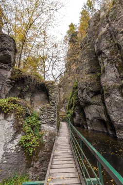 Devin nehir geçidinin muhteşem manzarası, Rodop Dağları, Bulgaristan
