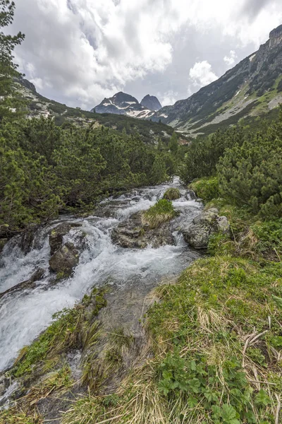 Krajobraz Malyovitsa Peak Malyoviska River Rila Mountain Bulgaria — Zdjęcie stockowe
