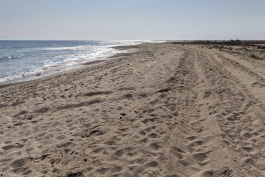 Possidi Cape 'de Famous Beach, Kassandra Yarımadası, Halkidiki, Orta Makedonya, Yunanistan