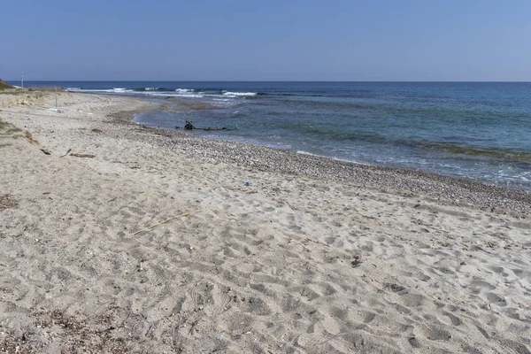 Famosa Spiaggia Possidi Capo Penisola Kassandra Calcidica Macedonia Centrale Grecia — Foto Stock