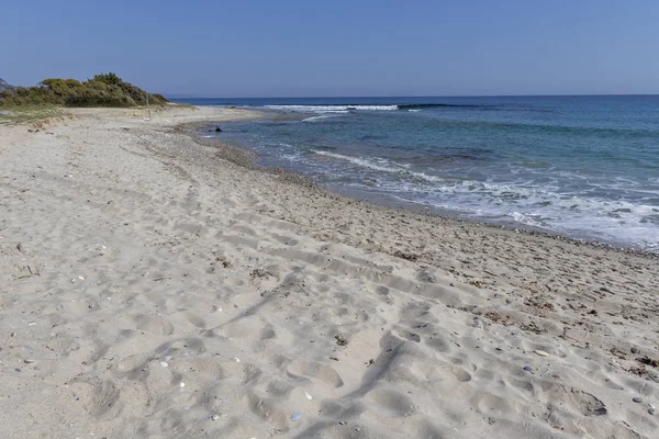 Famous Beach Possidi Cape Kassandra Peninsula Chalkidiki Central Macedonia Grécia — Fotografia de Stock