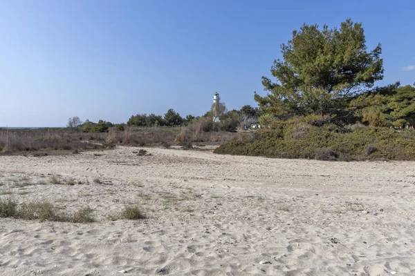 Slavná Pláž Possidi Cape Poloostrov Kassandra Chalkidiki Střední Makedonie Řecko — Stock fotografie