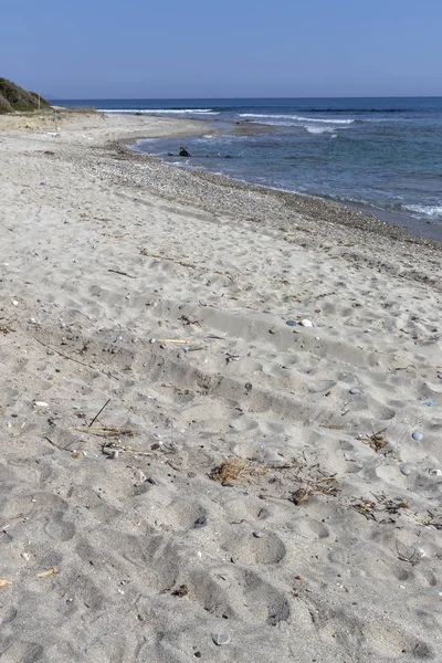 Famosa Spiaggia Possidi Capo Penisola Kassandra Calcidica Macedonia Centrale Grecia — Foto Stock