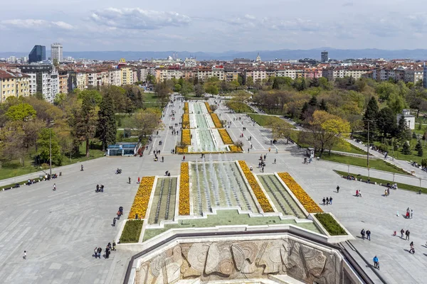 Sofia Bulgaria April 2019 Panoramic View City Sofia National Palace — Stock Photo, Image