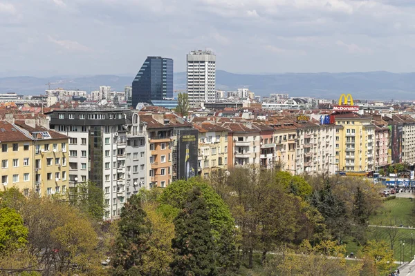 Sofia Bulgarien April 2019 Panoramautsikt Över Staden Sofia Från National — Stockfoto