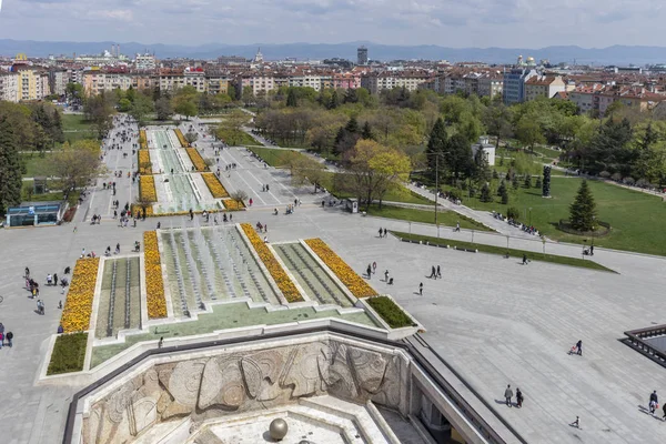 Sofia Bulgaria April 2019 Panoramic View City Sofia National Palace — Stock Photo, Image