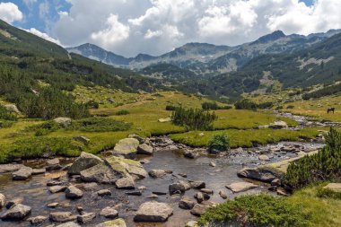 Banderishki chukar zirvesi manzarası, Pirin Dağı, Bulgaristan