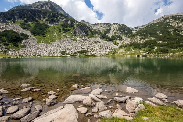 Paisagem Verão Incrível Muratovo Hvoynato Lago Montanha Pirin Bulgária — Fotografia de Stock