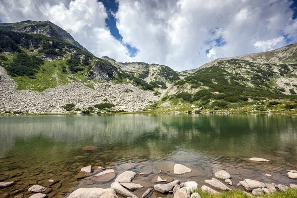 Niesamowite Lato Krajobraz Muratovo Hvoynato Jezioro Górze Pirin Bułgaria — Zdjęcie stockowe