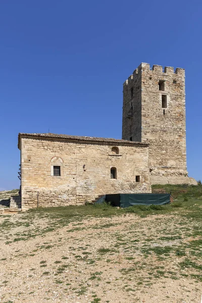 Antica Torre Bizantina Nella Città Nea Fokea Kassandra Calcidica Macedonia — Foto Stock