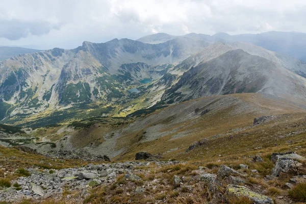 Incroyable Vue Panoramique Sur Les Collines Couvertes Brouillard Depuis Sommet — Photo