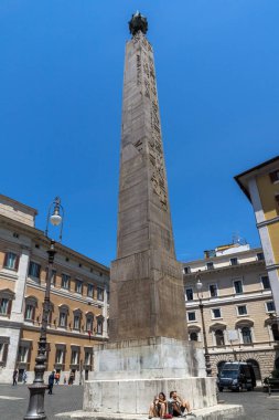 Rome, İtalya - 23 Haziran 2017: Roma, İtalya Palazzo Montecitorio görünümünü şaşırtıcı