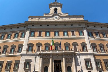 ROME, ITALY - JUNE 23, 2017: Amazing view of Palazzo Montecitorio in city of Rome, Italy clipart