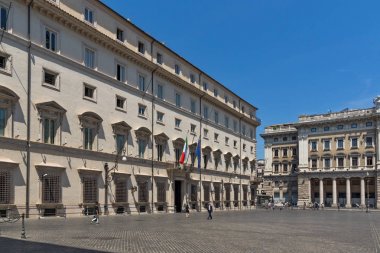 Roma, İtalya - 23 Haziran 2017: Palazzo Chigi'nin Roma şehrinde muhteşem manzarası, İtalya