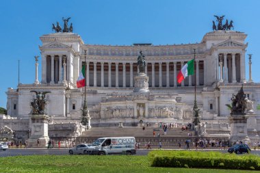 Rome, İtalya - 23 Haziran 2017: vatan - Altare della Victor Emmanuel II Roma şehir, İtalya'nın Ulusal Anıtı bilinen Patria, Altar görünümünü şaşırtıcı