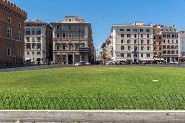 Rome, İtalya - 23 Haziran 2017: vatan - Altare della Victor Emmanuel II Roma şehir, İtalya'nın Ulusal Anıtı bilinen Patria, Altar görünümünü şaşırtıcı