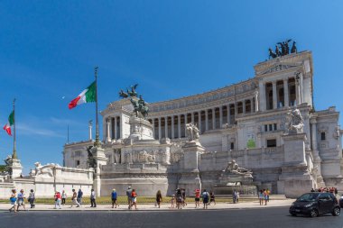 Rome, İtalya - 23 Haziran 2017: vatan - Altare della Victor Emmanuel II Roma şehir, İtalya'nın Ulusal Anıtı bilinen Patria, Altar görünümünü şaşırtıcı
