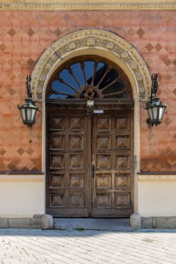 Novi Sad, Voyvodina, Sırbistan - 11 Kasım 2018: Bina Piskopos sarayı içinde şehir, Novi Sad, Voyvodina, Sırbistan