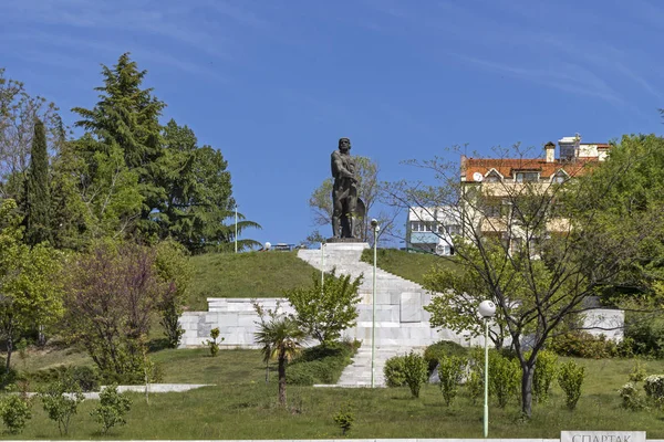 Σαντάνσκι Βουλγαρία Απριλίου 2019 Μνημείο Του Θρακικού Μονομάχου Σπάρτακος Στην — Φωτογραφία Αρχείου