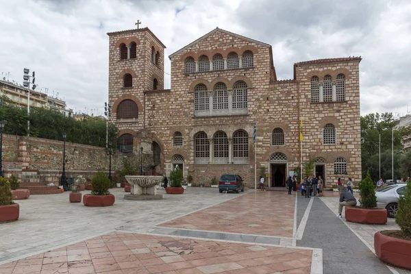 Thessaloniki, Yunanistan - 30 Eylül 2017: Antik Bizans Kilisesi, Aziz Demetrius Selanik şehir, orta Makedonya, Yunanistan ortasına