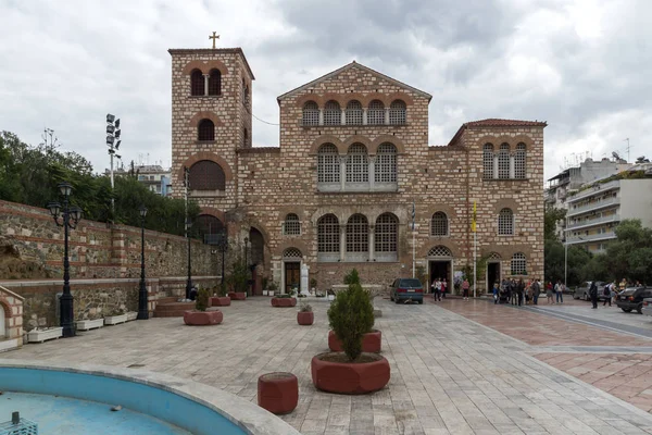 Thessaloniki, Yunanistan - 30 Eylül 2017: Antik Bizans Kilisesi, Aziz Demetrius Selanik şehir, orta Makedonya, Yunanistan ortasına