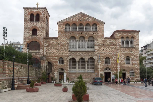 Thessaloniki, Yunanistan - 30 Eylül 2017: Antik Bizans Kilisesi, Aziz Demetrius Selanik şehir, orta Makedonya, Yunanistan ortasına