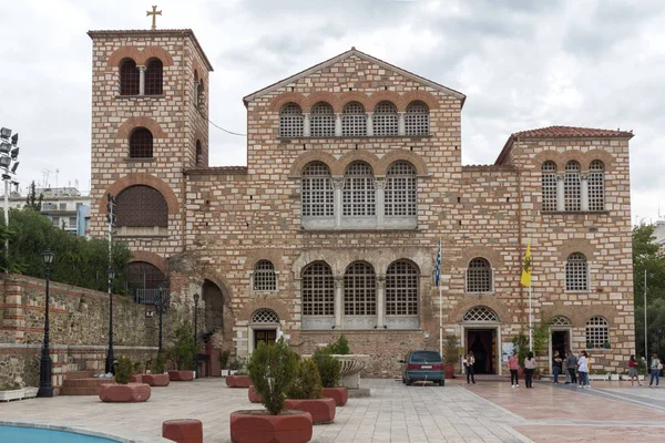 Thessaloniki Grécia Setembro 2017 Antiga Igreja Bizantina São Demétrio Centro — Fotografia de Stock