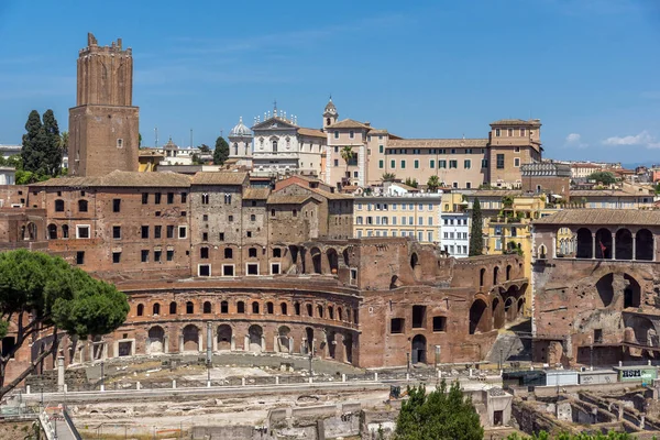 Roma Itália Junho 2017 Panorama Incrível Cidade Roma Telhado Altar — Fotografia de Stock