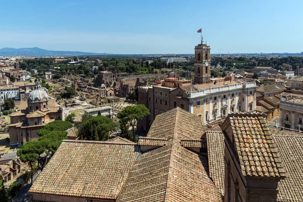 Roma Itália Junho 2017 Panorama Incrível Cidade Roma Telhado Altar — Fotografia de Stock