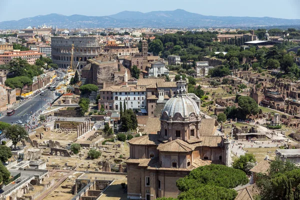 Rome Italie Juin 2017 Incroyable Panorama Ville Rome Depuis Toit — Photo