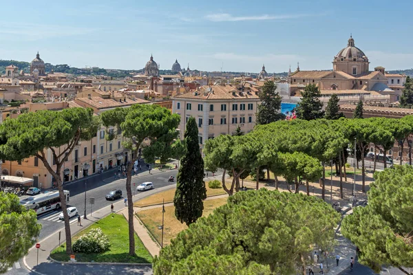 Roma Itália Junho 2017 Panorama Incrível Cidade Roma Telhado Altar — Fotografia de Stock