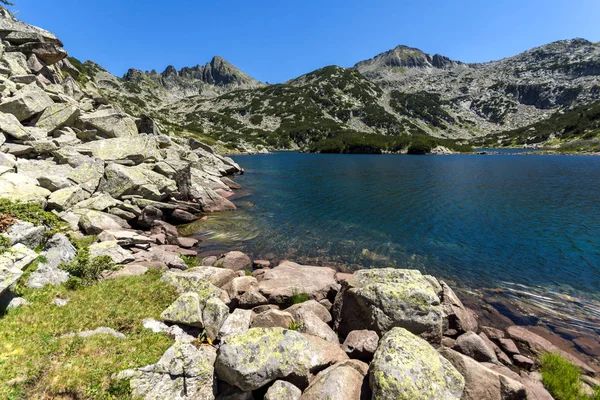 Increíble Paisaje Con Lago Valyavishko Montaña Pirin Bulgaria —  Fotos de Stock