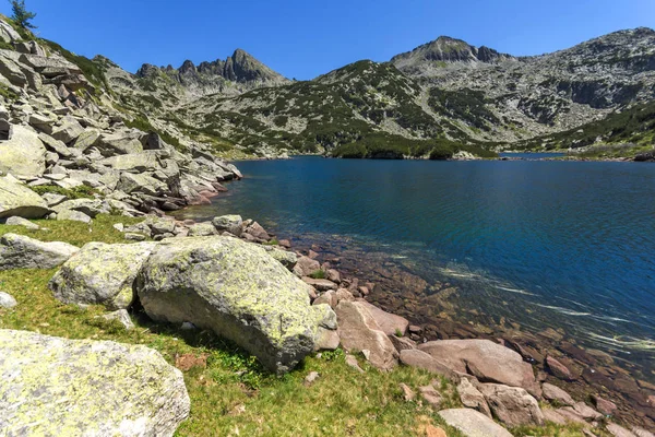 Paisagem Incrível Com Lago Valyavishko Pirin Mountain Bulgária — Fotografia de Stock