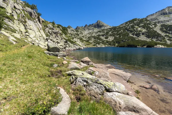Atemberaubende Landschaft Mit Waljawischko See Pirin Gebirge Bulgarien — Stockfoto