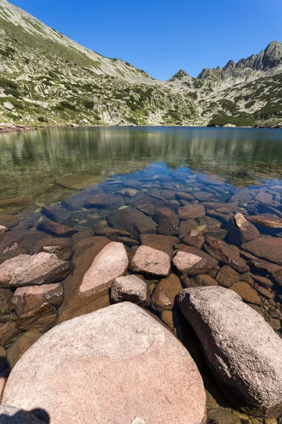 Increíble Paisaje Con Lago Valyavishko Montaña Pirin Bulgaria —  Fotos de Stock