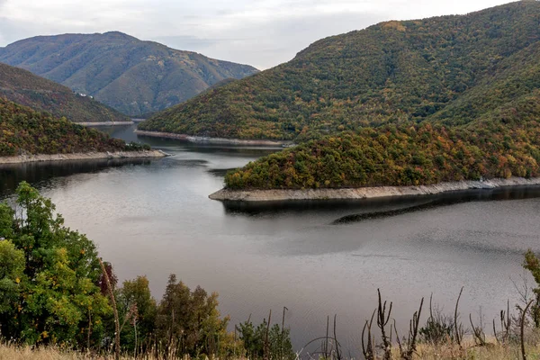 Sunset Ladscape Vacha Antonivanovtsi Reservoir Rhodope Mountains Plovdiv Region Bulgaria — Stock Photo, Image