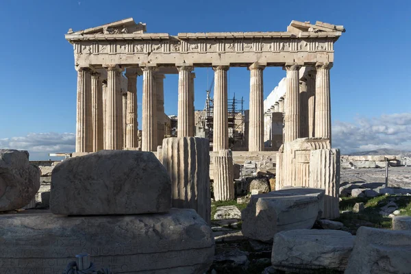 Athén Görögország Január 2017 Parthenon Ősi Épülete Athéni Akropoliszban Attica — Stock Fotó