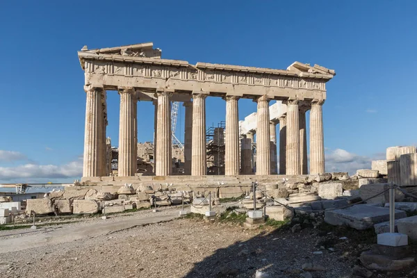 Athen Griechenland Januar 2017 Antikes Gebäude Des Parthenons Der Akropolis — Stockfoto