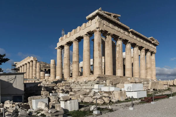 Athen Griechenland Januar 2017 Antikes Gebäude Des Parthenons Der Akropolis — Stockfoto